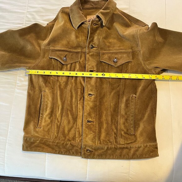 GAP Men's Suede Leather Trucker Jacket - Size Small - Picture 8 of 10